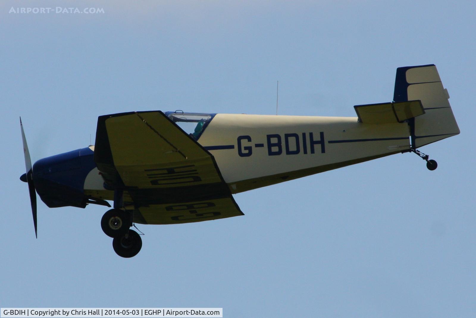 G-BDIH, 1958 SAN Jodel D-117 Grand Tourisme C/N 812, at the 2014 Microlight Trade Fair, Popham