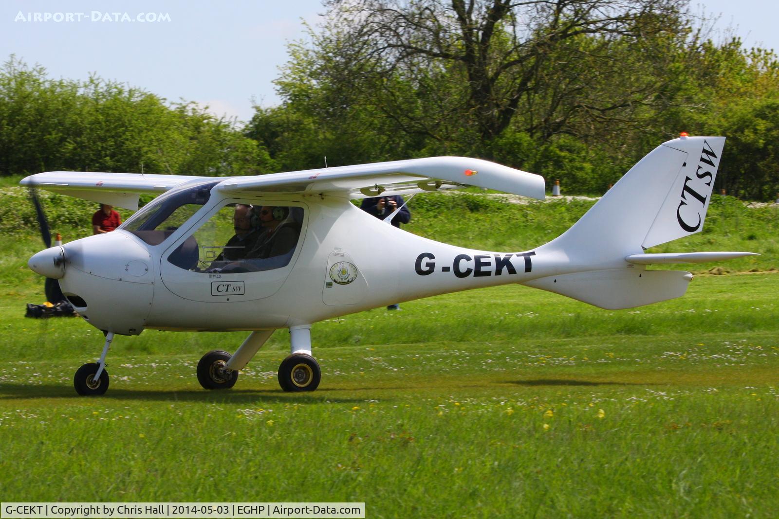 G-CEKT, 2007 Flight Design CTSW C/N 8272, at the 2014 Microlight Trade Fair, Popham