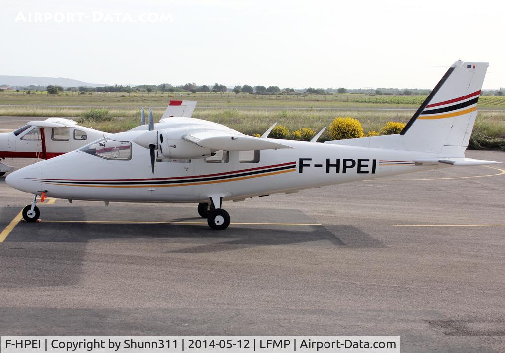 F-HPEI, 1981 Partenavia P-68C Observer C/N 231, Parked at the Airport near storage area...