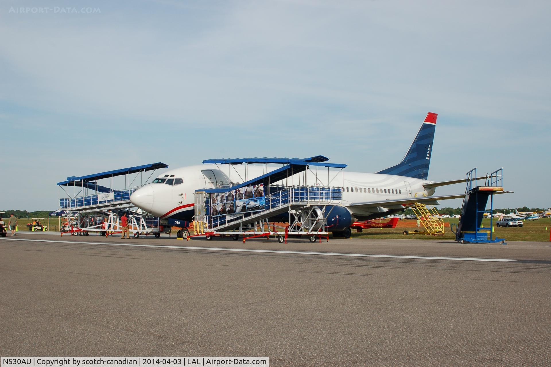 N530AU, 1989 Boeing 737-3B7 C/N 24412, 1989 Boeing 737-3B7, N530AU, at 2014 Sun n Fun, Lakeland Linder Regional Airport, Lakeland, FL