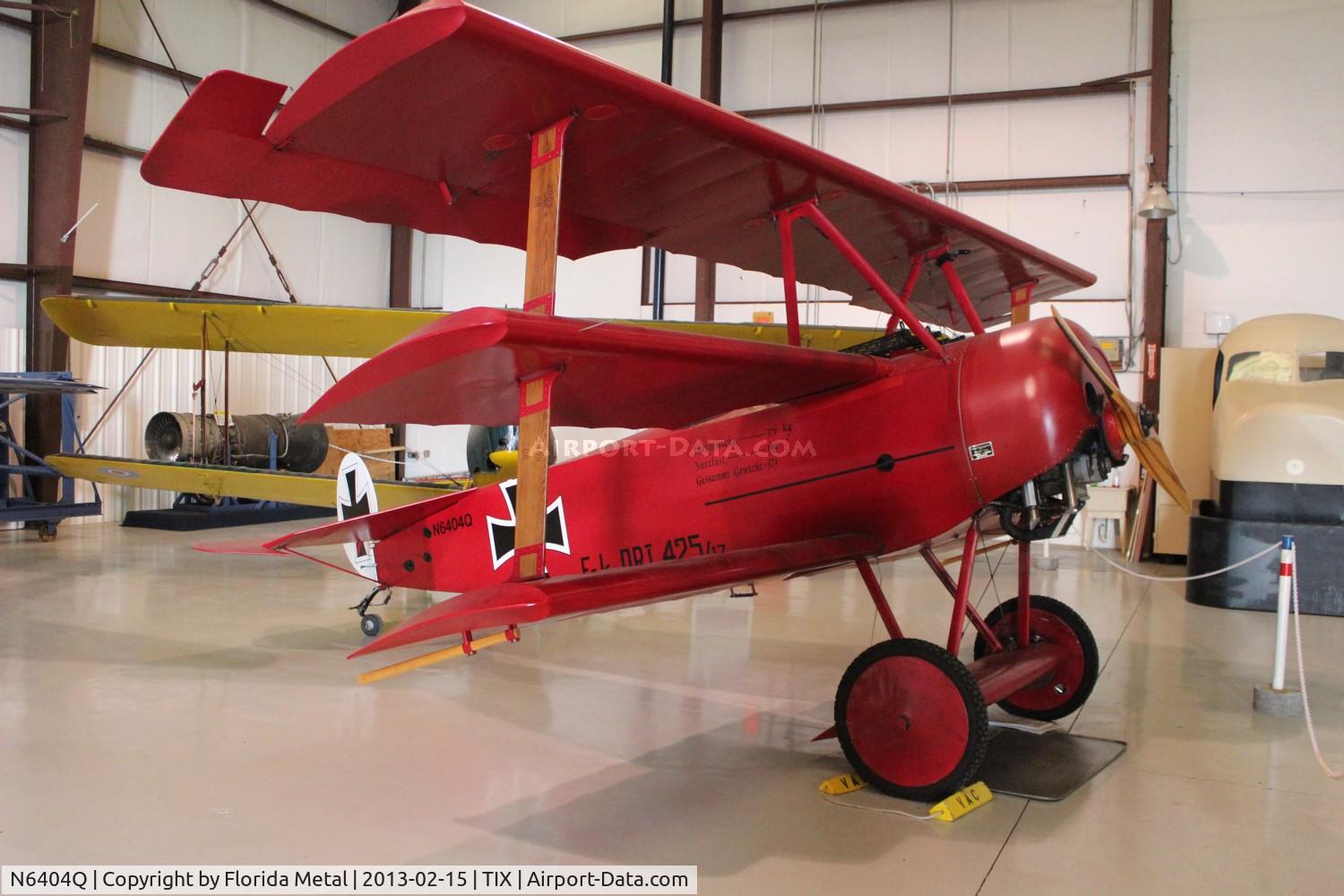 N6404Q, Fokker Dr.1 Triplane Replica C/N 528189, Valiant Air Command Fokker