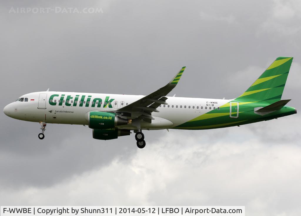 F-WWBE, 2014 Airbus A320-214 C/N 6118, C/n 6118 - To be PK-GLZ