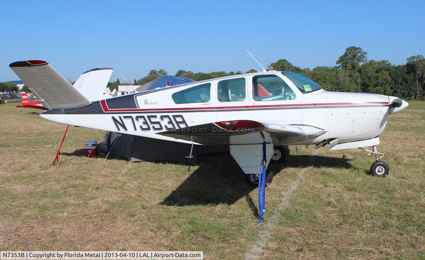 N7353B, 1954 Beech E35 C/N D-3811, Beech E35