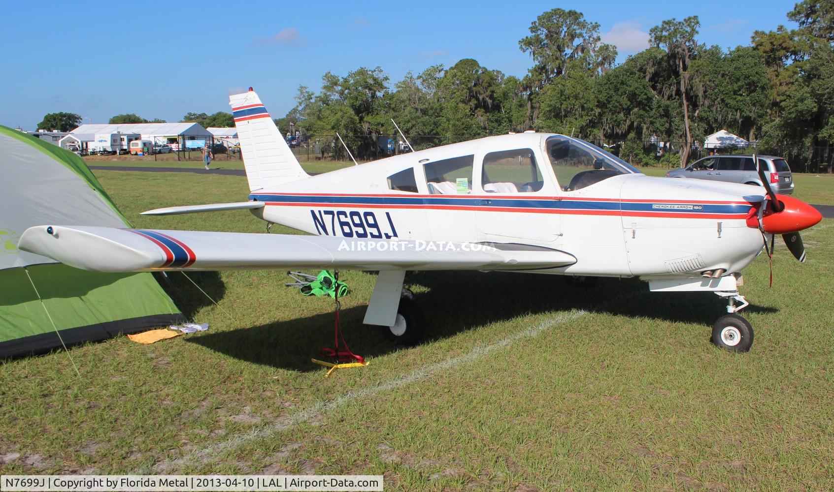 N7699J, 1969 Piper PA-28R-180 Cherokee Arrow C/N 28R-31099, PA-28R-180