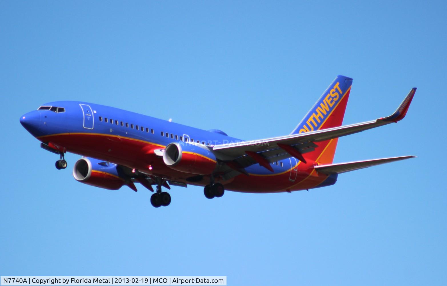 N7740A, 2007 Boeing 737-7BD C/N 33927, Southwest 737-700