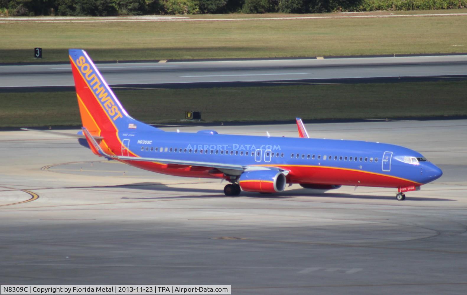 N8309C, 2012 Boeing 737-8H4 C/N 36985, Southwest 737-800