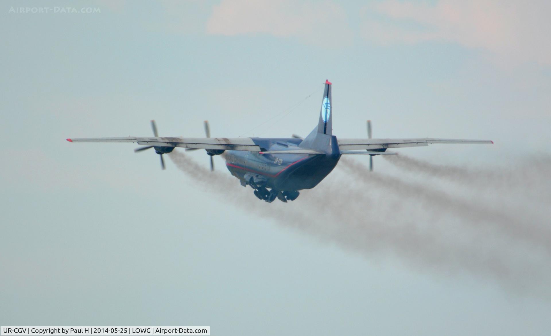 UR-CGV, 1966 Antonov An-12BP C/N 6344610, An-12BP, take-off at LOWG