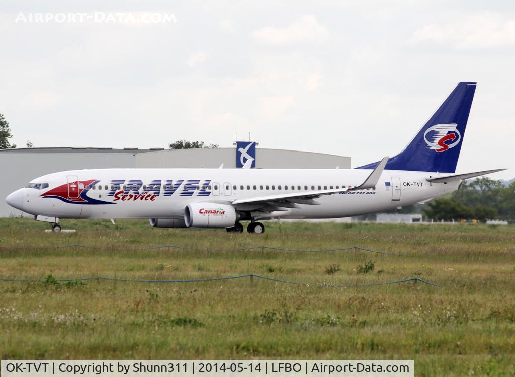 OK-TVT, 2012 Boeing 737-86N C/N 39394, Ready for take off rwy 32R