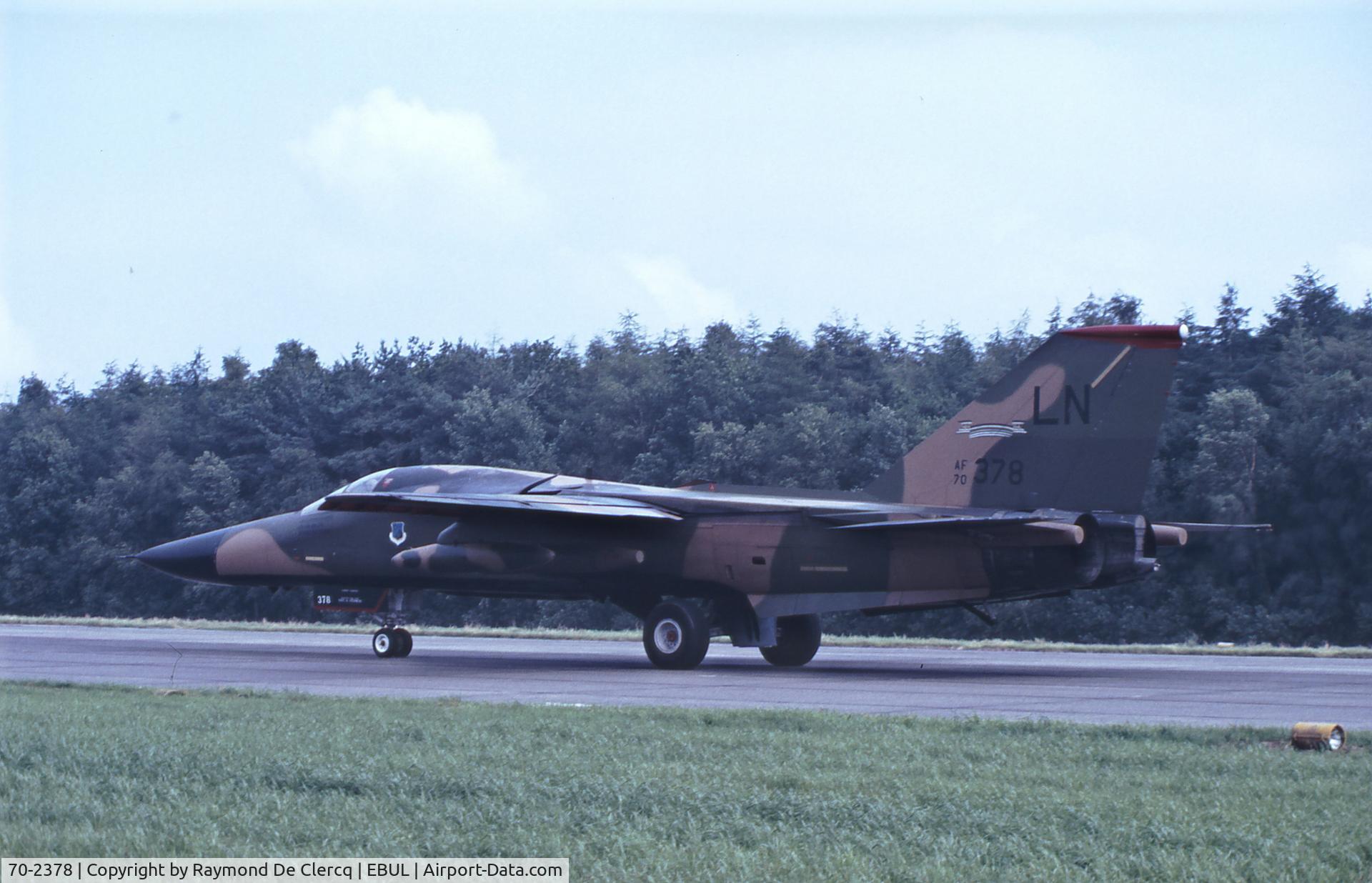 70-2378, 1970 General Dynamics F-111F Aardvark C/N E2-17, Ursel Airshow ,summer 1991.