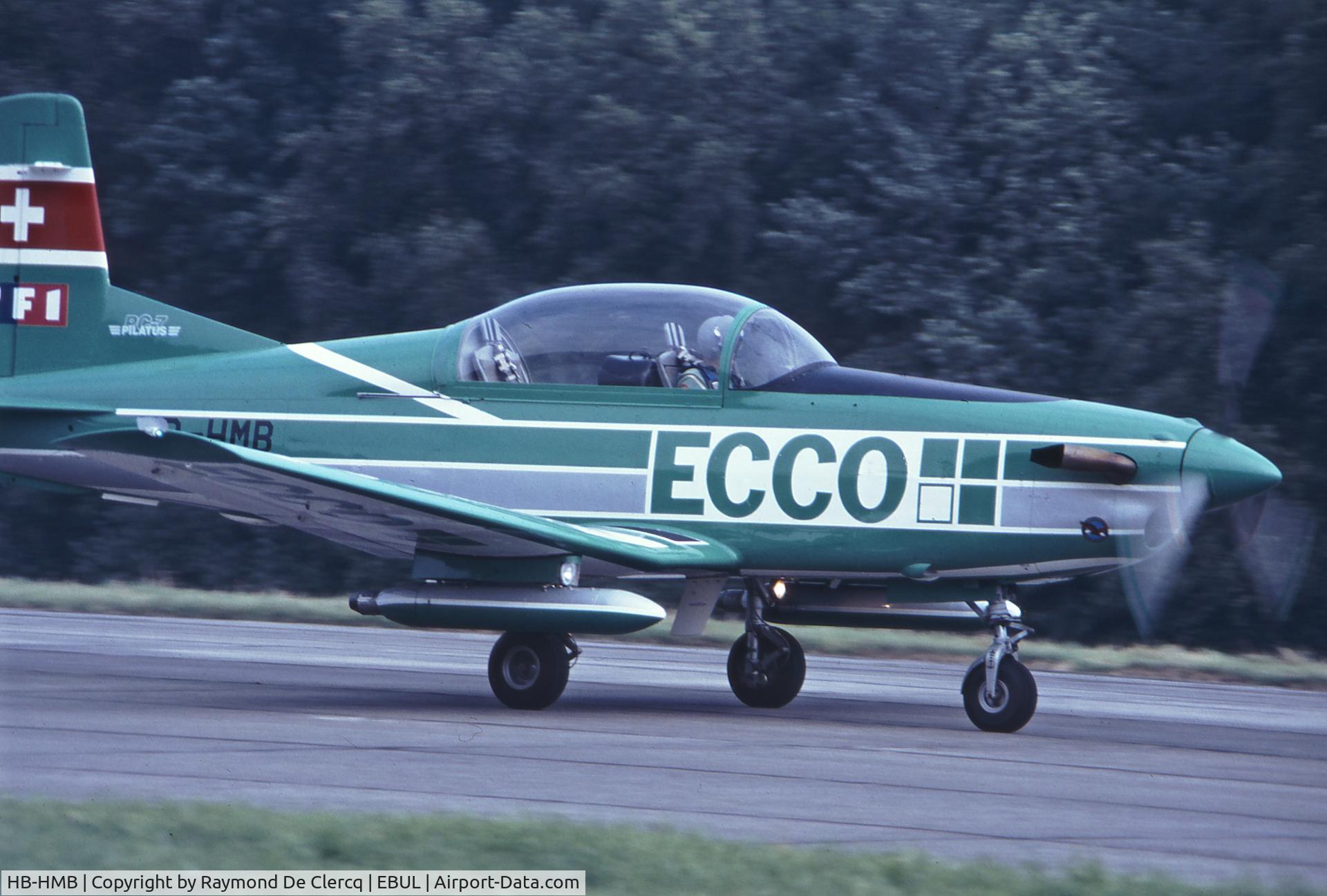 HB-HMB, 1987 Pilatus PC-7 Turbo-Trainer C/N 520, Ursel Airshow , summer 1991.