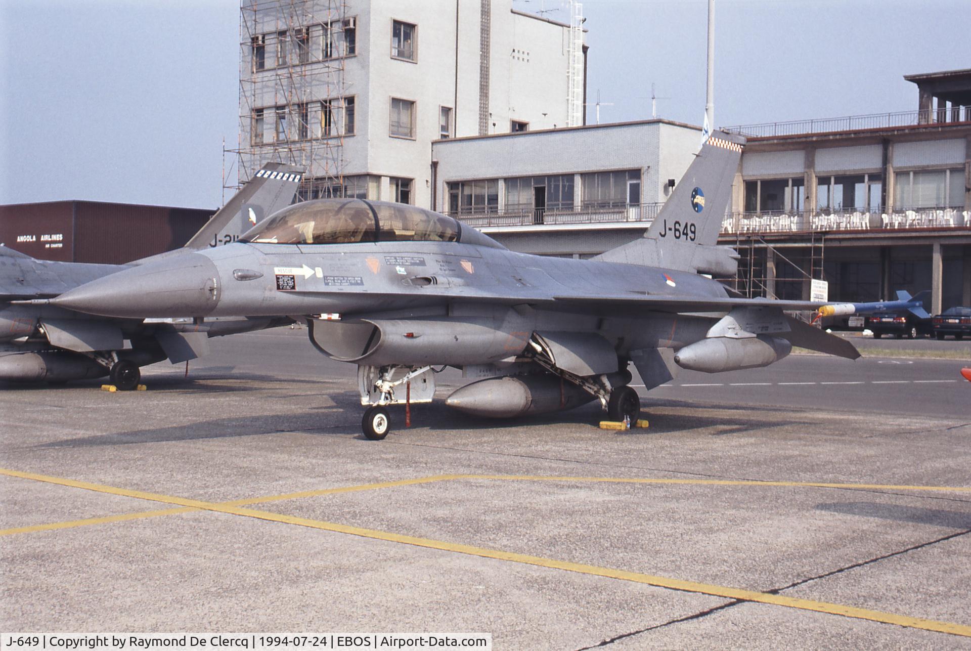 J-649, General Dynamics F-16BM Fighting Falcon C/N 6E-14, Ostend Airshow 1994