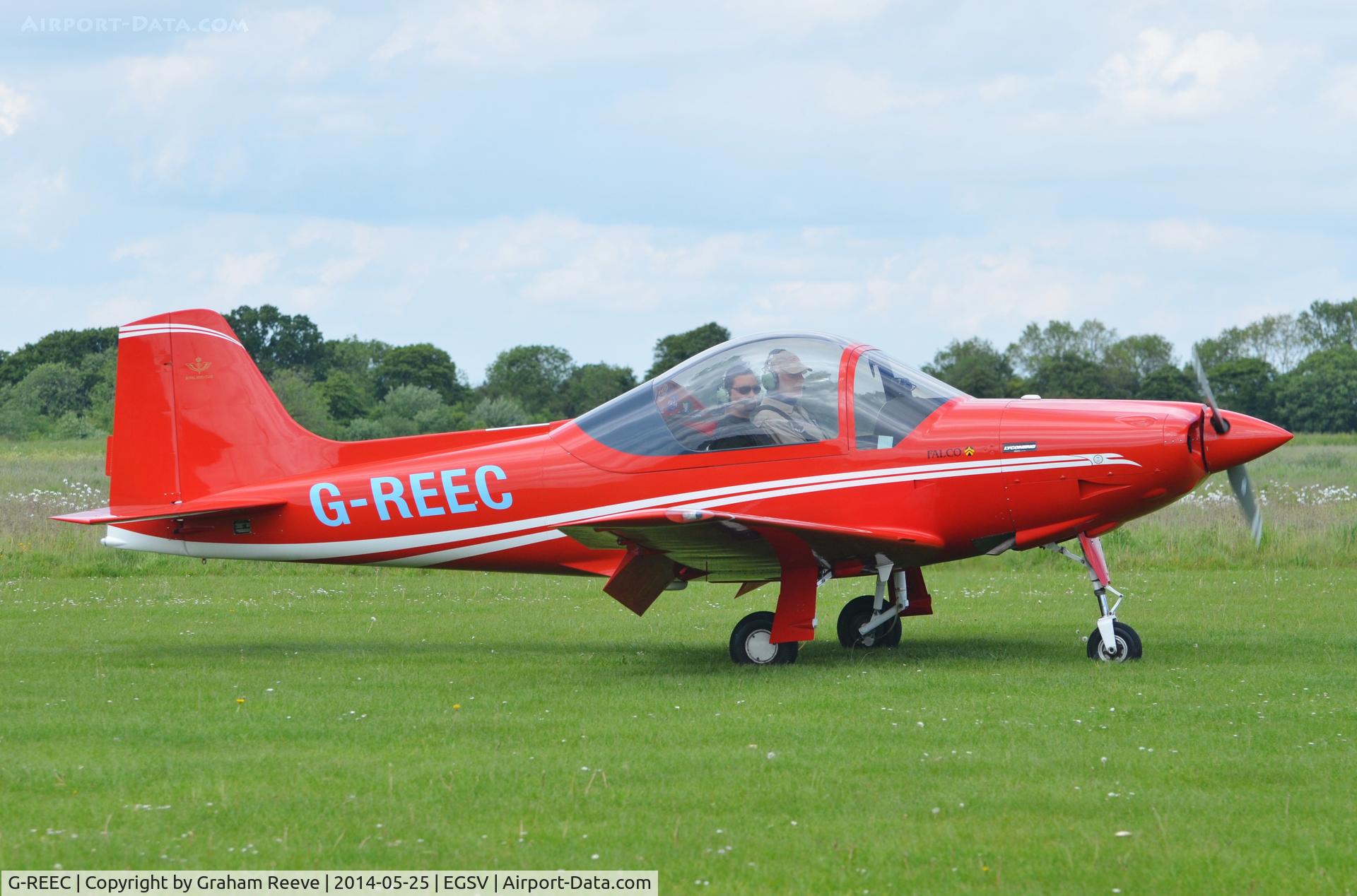 G-REEC, 1991 Sequoia F-8L Falco C/N 654, Just landed.
