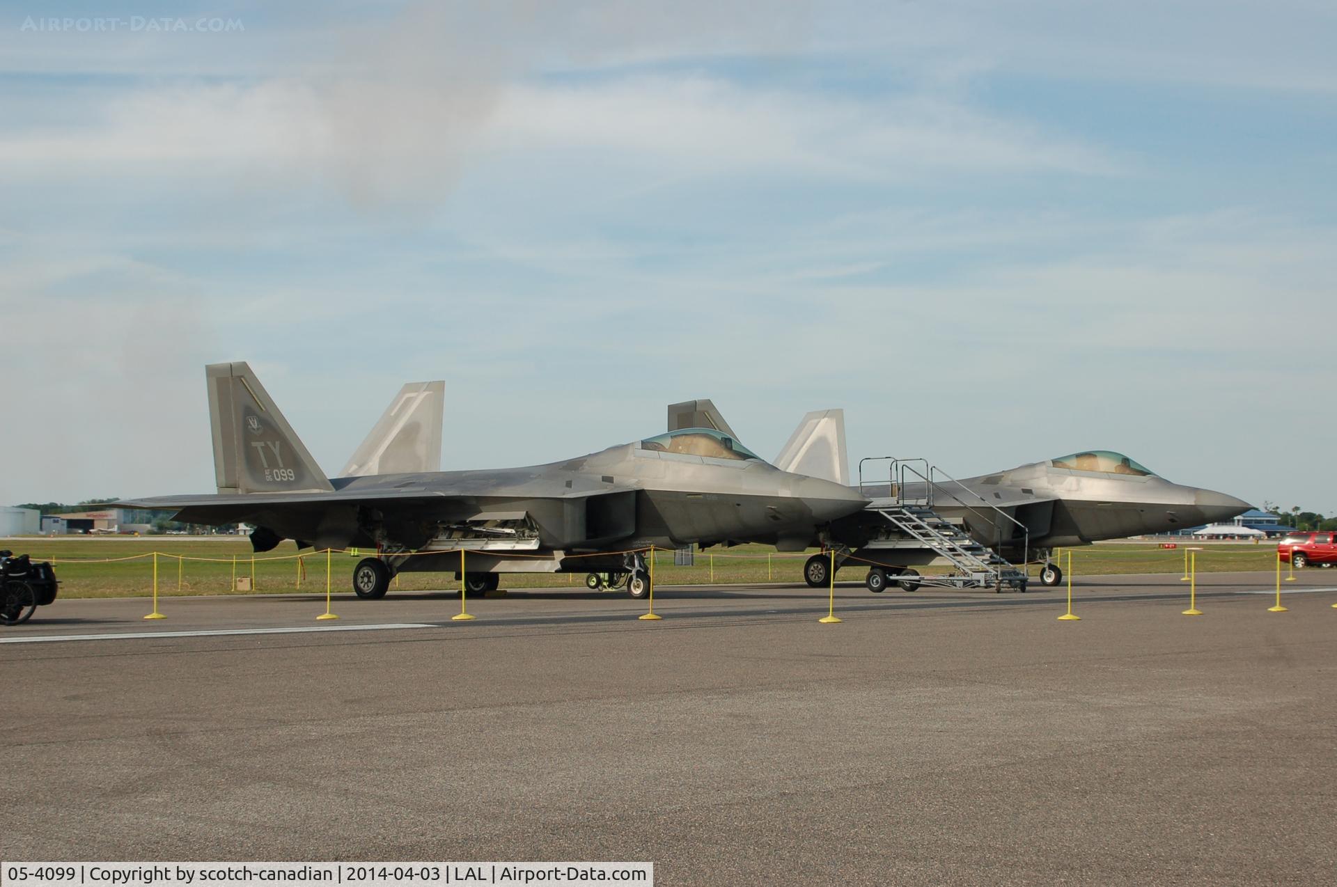 05-4099, 2005 Lockheed Martin F-22A Raptor C/N 645-4099, 2005 Lockheed Martin F-22A Raptor, 05-4099, at 2014 Sun n Fun, Lakeland Linder Regional Airport, Lakeland, FL