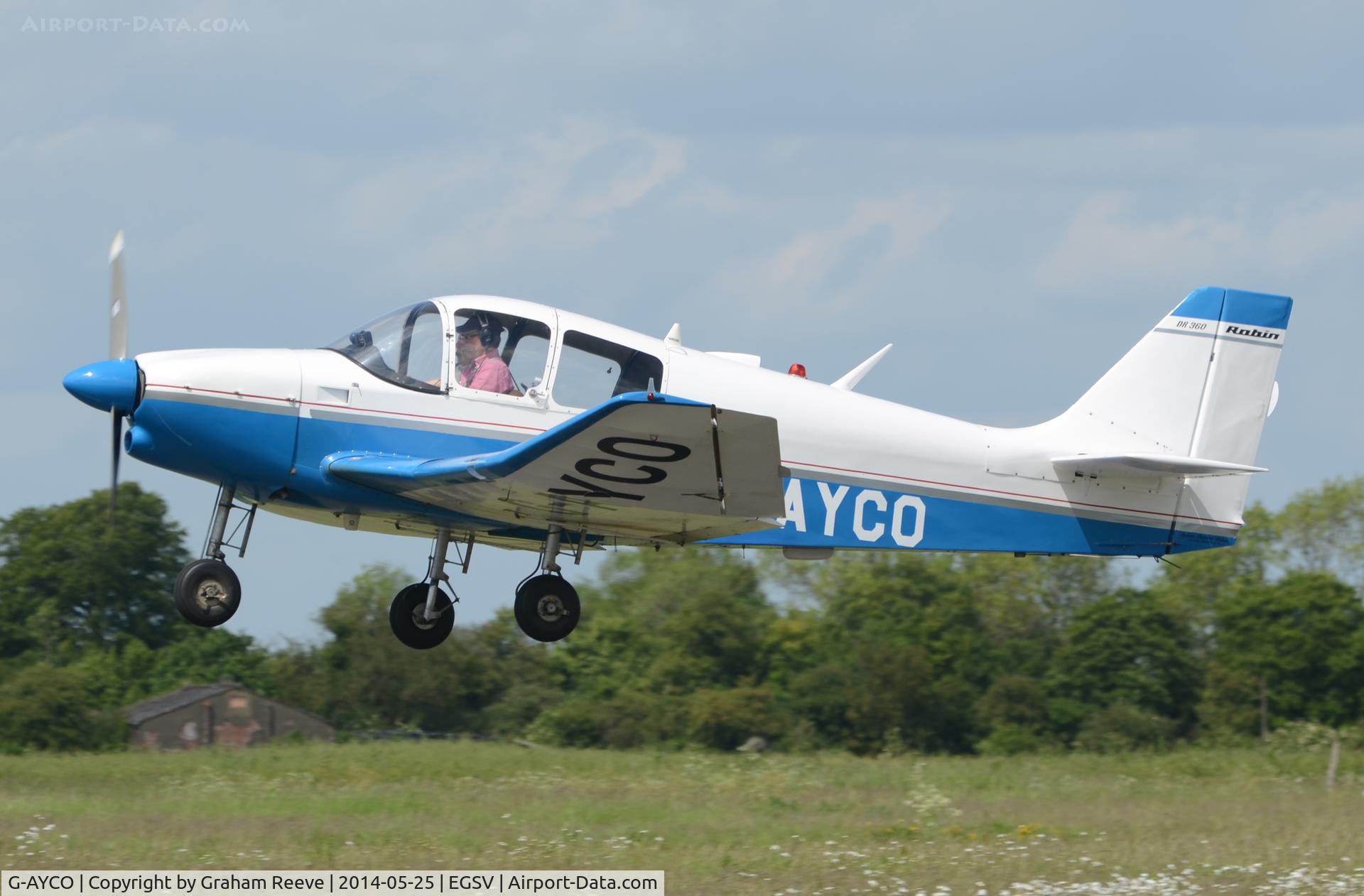 G-AYCO, 1969 CEA DR-360 Chevalier C/N 362, Just taken off.