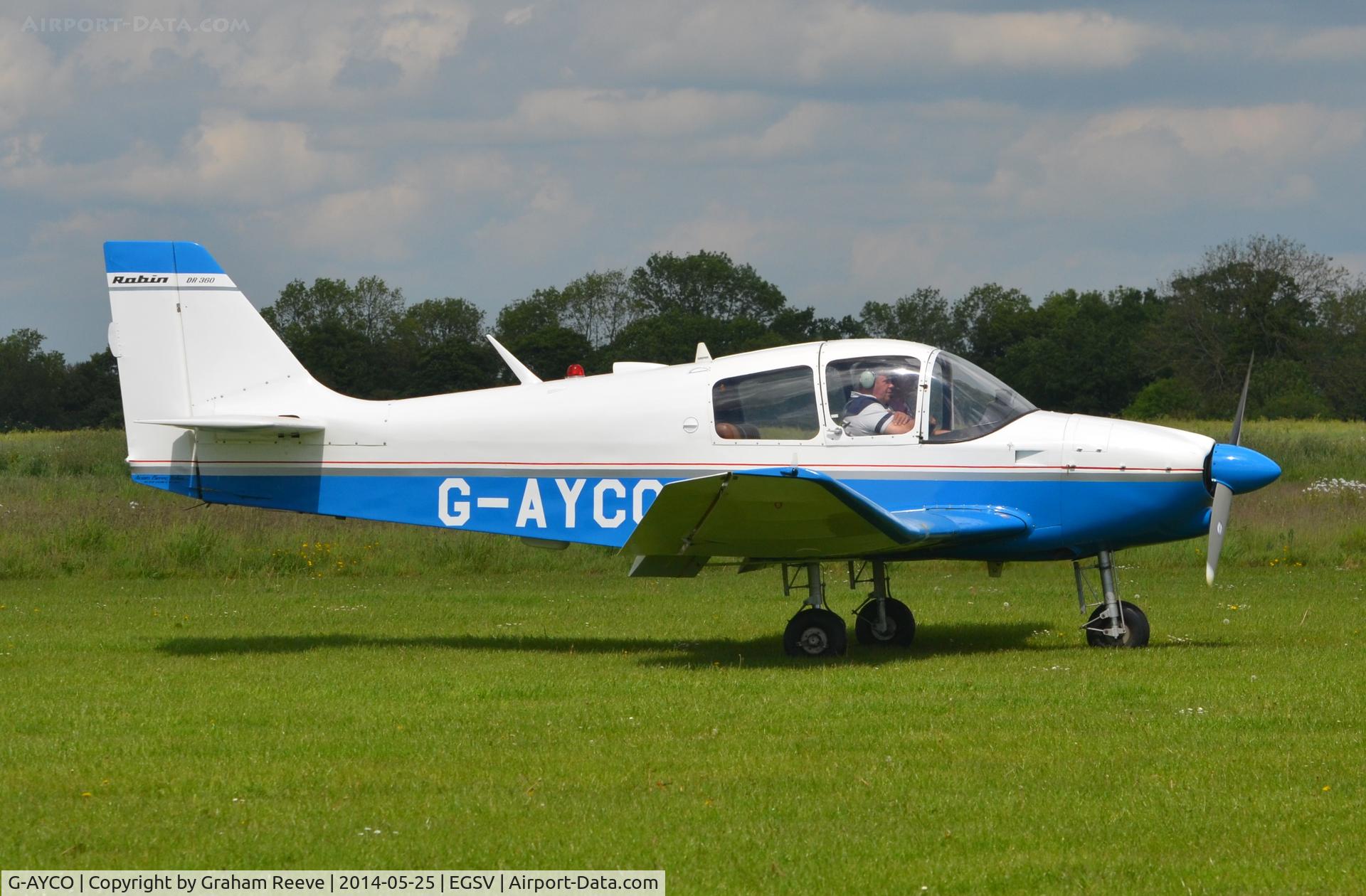 G-AYCO, 1969 CEA DR-360 Chevalier C/N 362, Just landed.