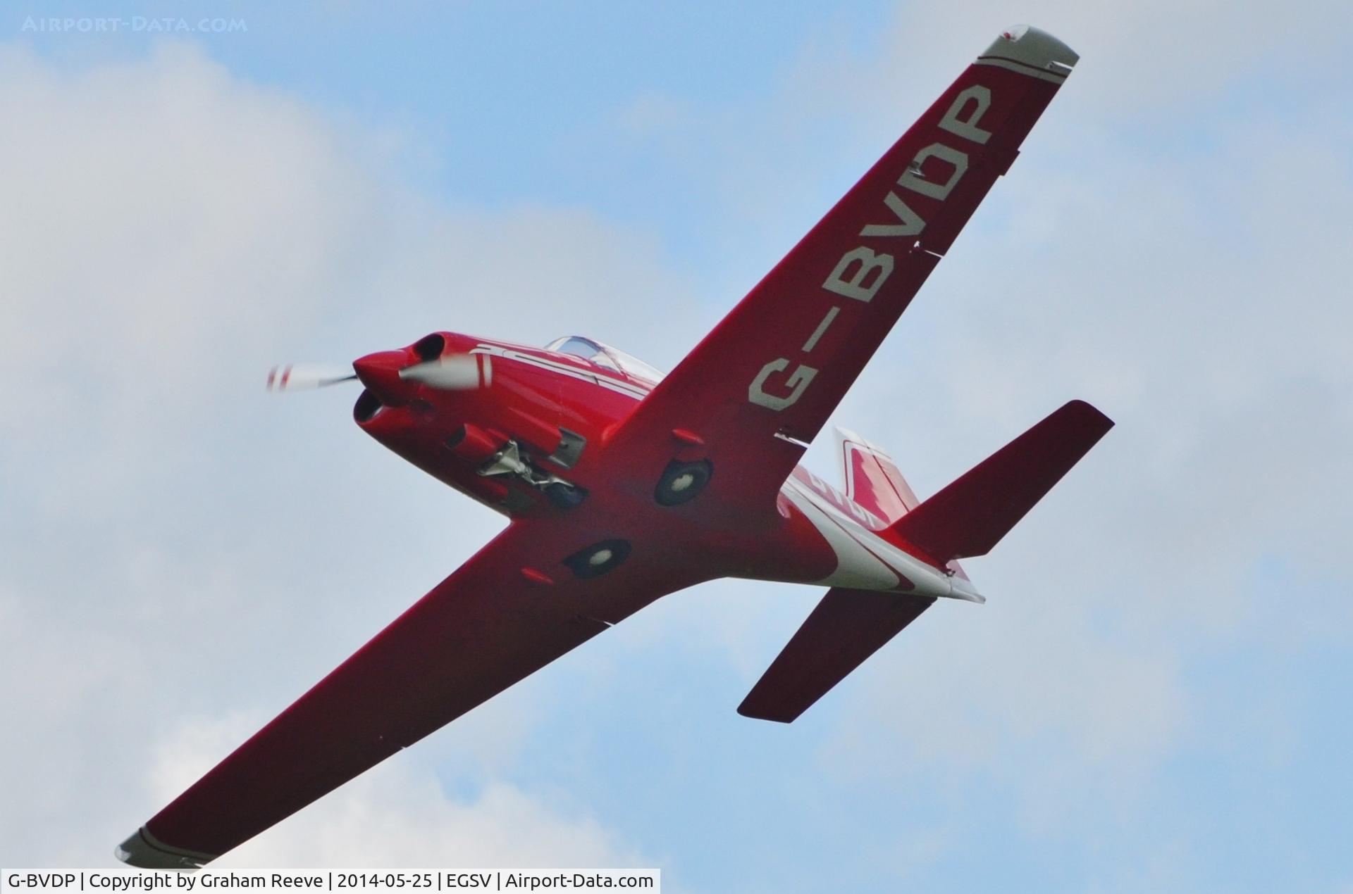 G-BVDP, 2003 Aeromere F-8L Falco III C/N PFA 100-10879, Overhead at Old Buckenham.