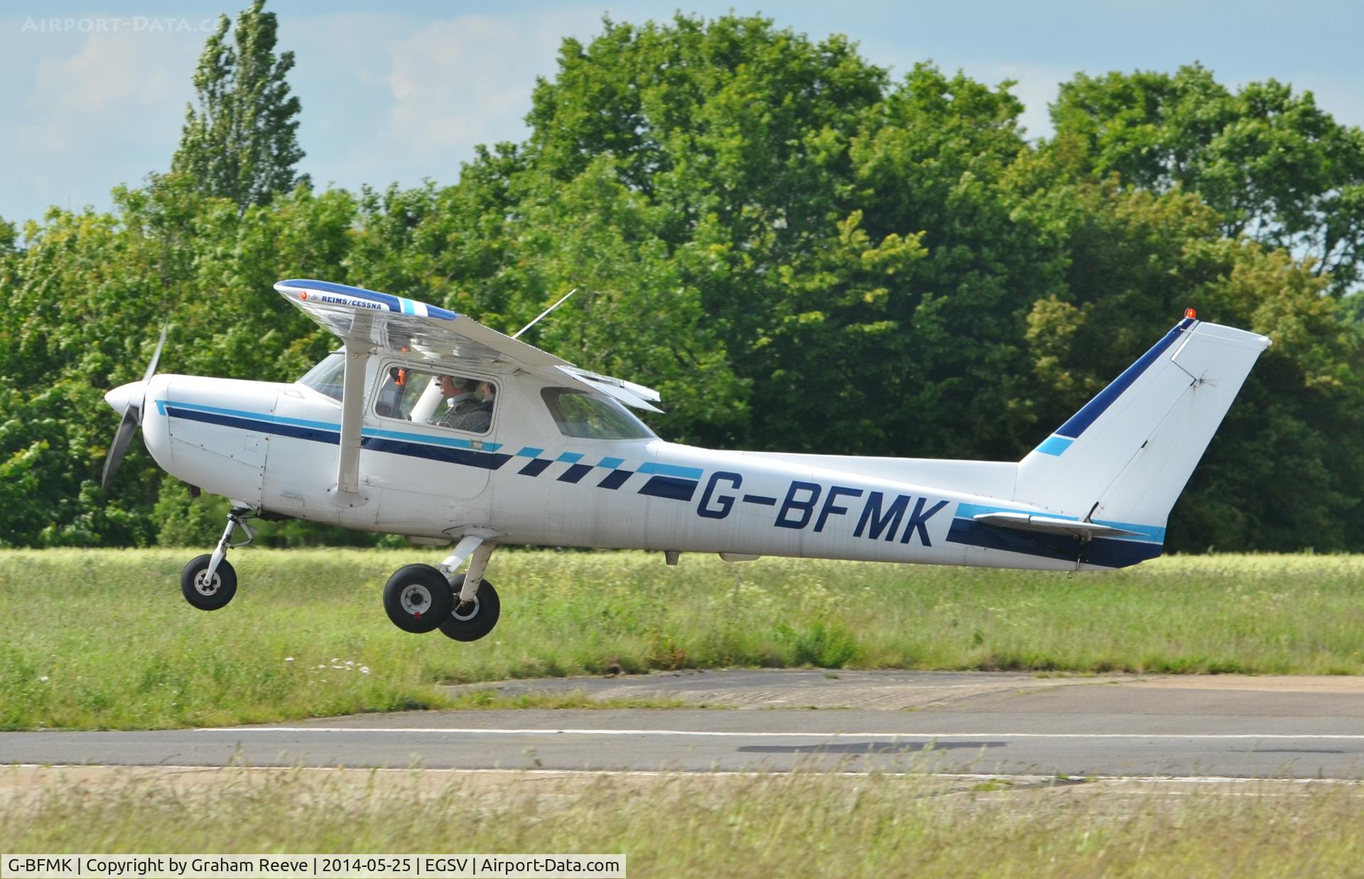 G-BFMK, 1978 Reims FA152 Aerobat C/N 0344, Just taken off.