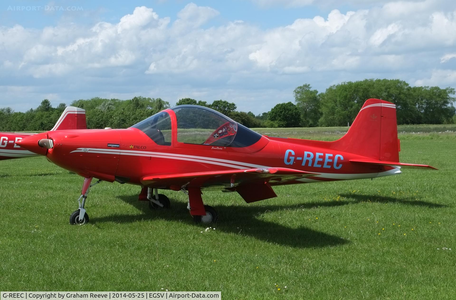 G-REEC, 1991 Sequoia F-8L Falco C/N 654, Parked at Old Buckenham.