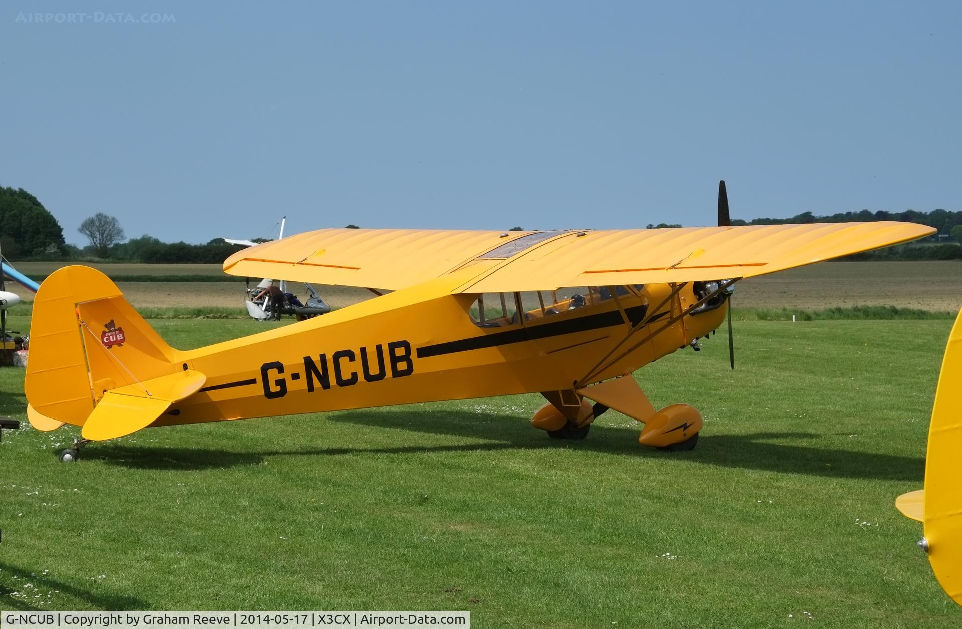 G-NCUB, 1944 Piper L-4H Grasshopper (J3C-65D) C/N 11599, Parked at Northrepps.
