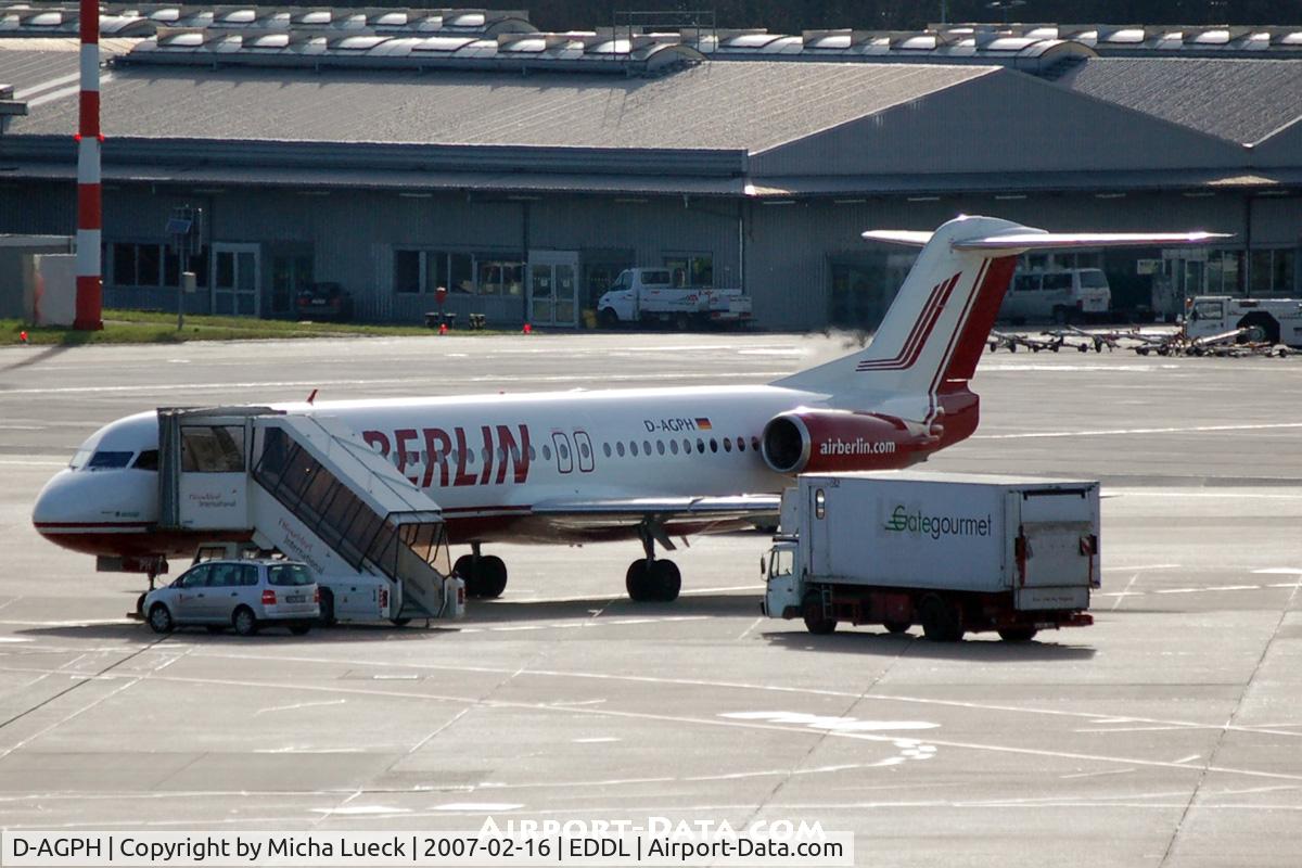 D-AGPH, 1990 Fokker 100 (F-28-0100) C/N 11308, At Düsseldorf