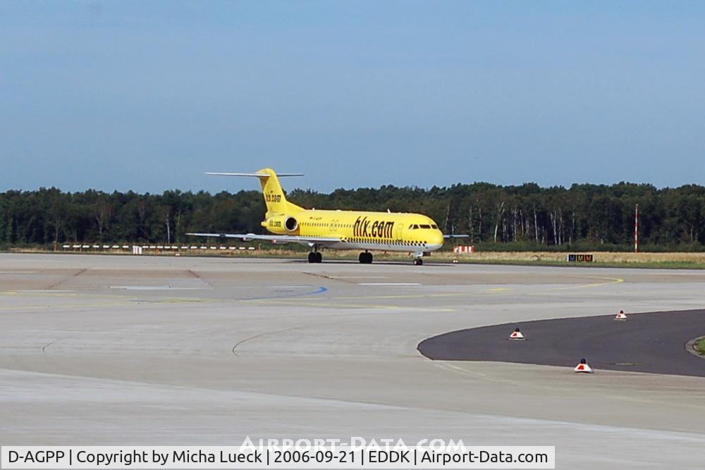 D-AGPP, 1991 Fokker 100 (F-28-0100) C/N 11337, At Cologne