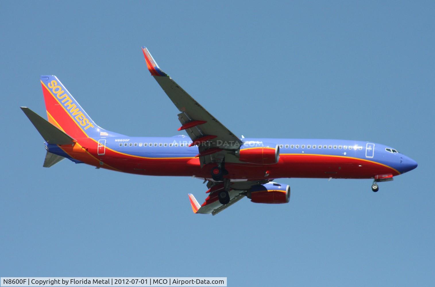 N8600F, 2012 Boeing 737-8H4 C/N 39882, Southwest 737-800