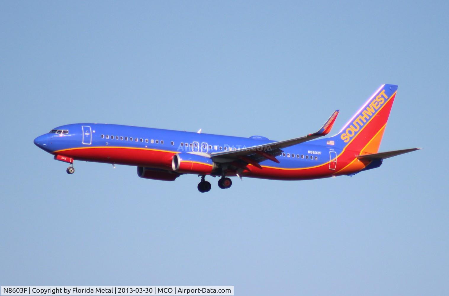 N8603F, 2012 Boeing 737-8H4 C/N 38875, Southwest 737-800
