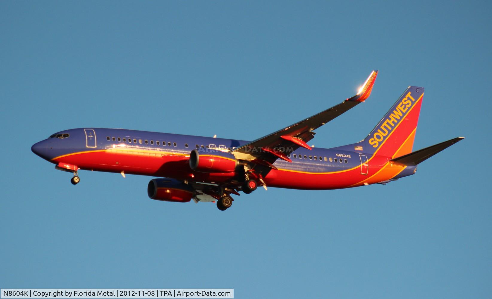 N8604K, 2012 Boeing 737-8H4 C/N 39883, Southwest 737-800