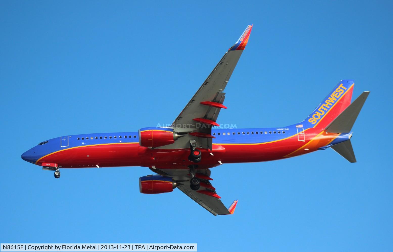 N8615E, 2013 Boeing 737-8H4 C/N 36933, Southwest 737-800