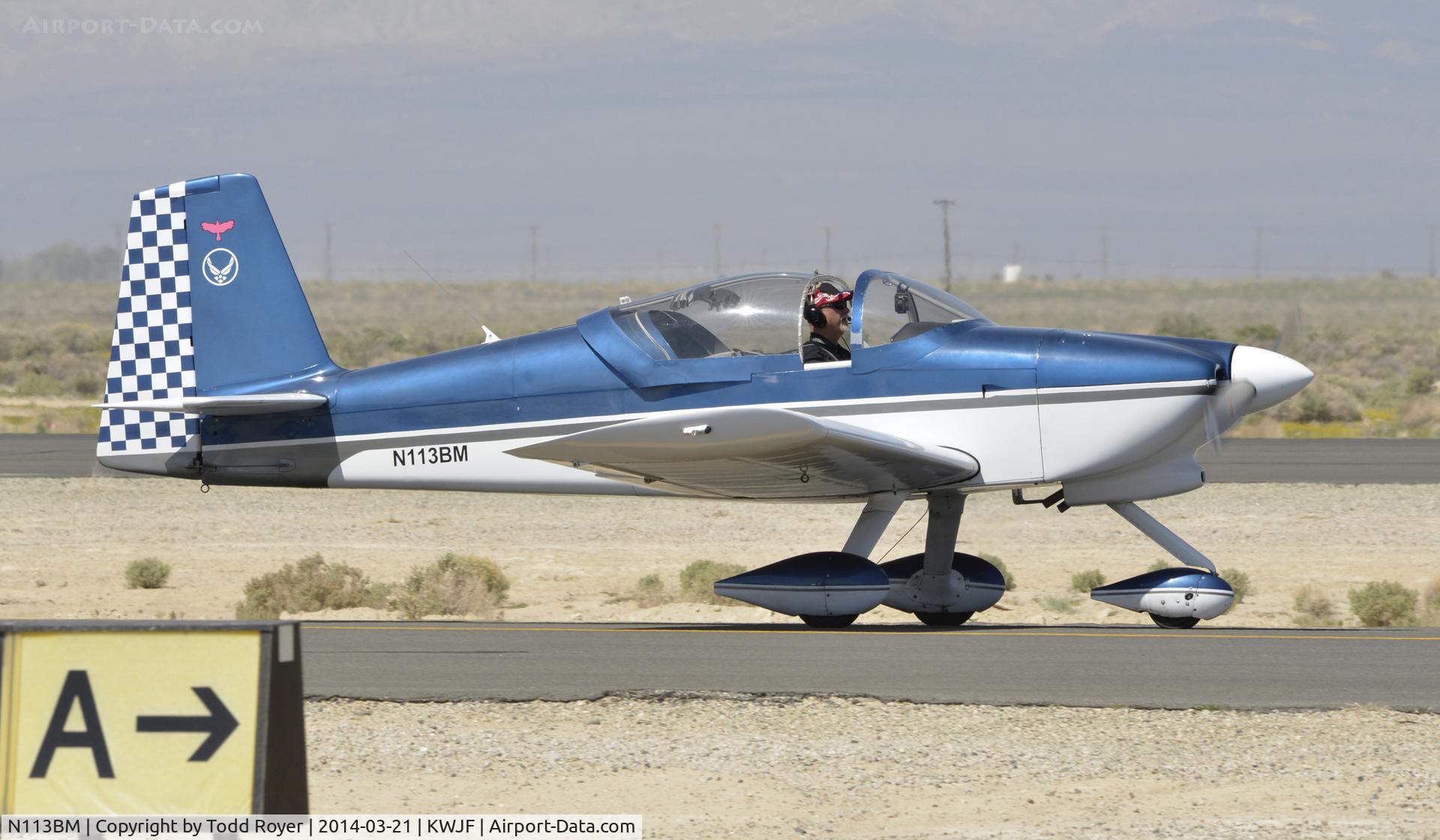 N113BM, 2003 Vans RV-6A C/N 60467, Taxiing for departure
