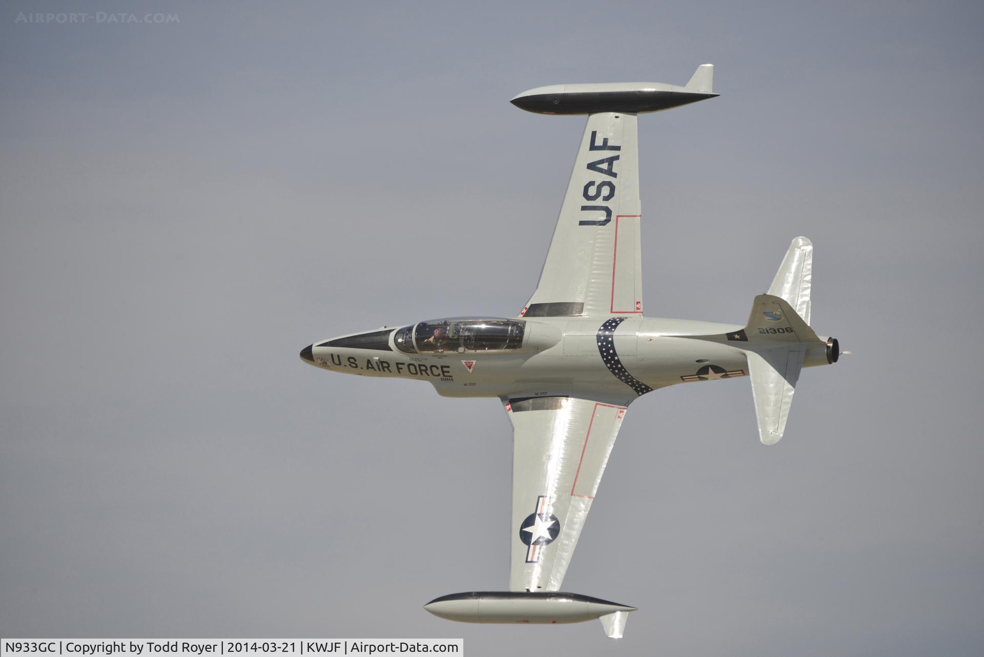 N933GC, 1954 Canadair T-33AN Silver Star 3 C/N T33-306, Flyby at Fox Field