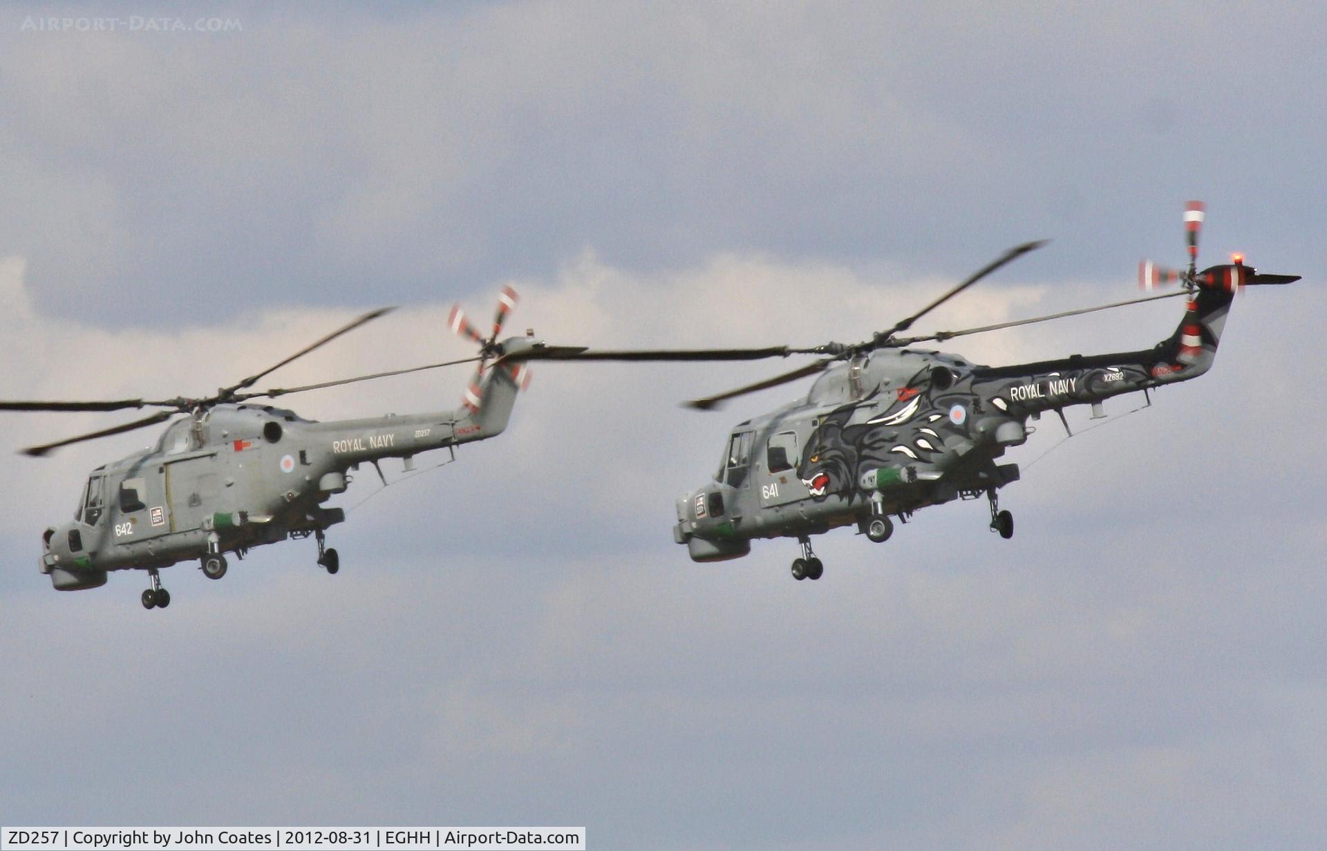 ZD257, 1983 Westland Lynx HMA.8DSP C/N 267, With XZ692 for seaside show