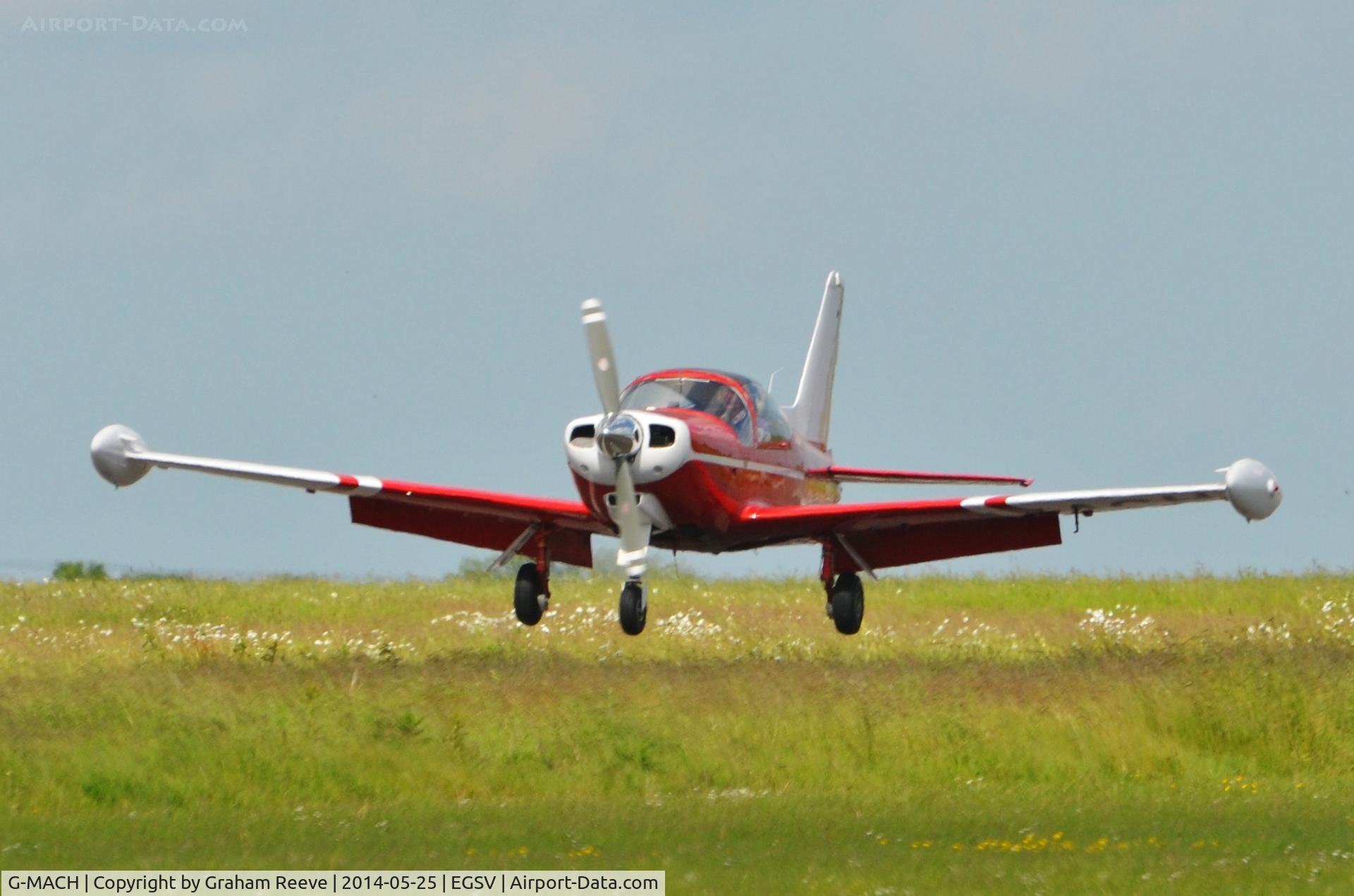 G-MACH, 1968 SIAI-Marchetti F-260 C/N 114, About to touch down.