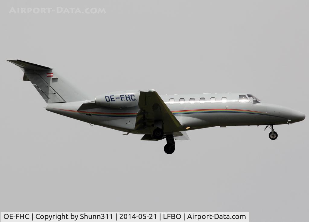 OE-FHC, 2008 Cessna 525A CitationJet CJ2+ C/N 525A-0415, Landing rwy 14R