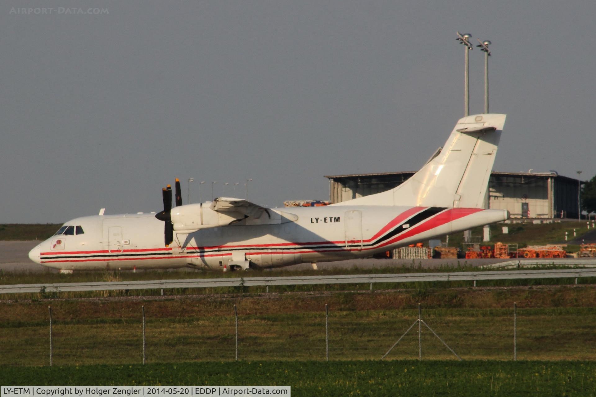 LY-ETM, 1987 ATR 42-300 C/N 067, Small freighter on a large empty apron.....
