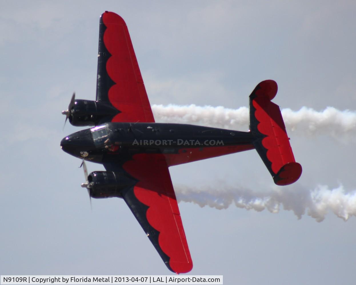 N9109R, 1943 Beech C18S (AT-7C) C/N 4383 (5676), Matt Younkin pass at New Smyrna Beach Air Show