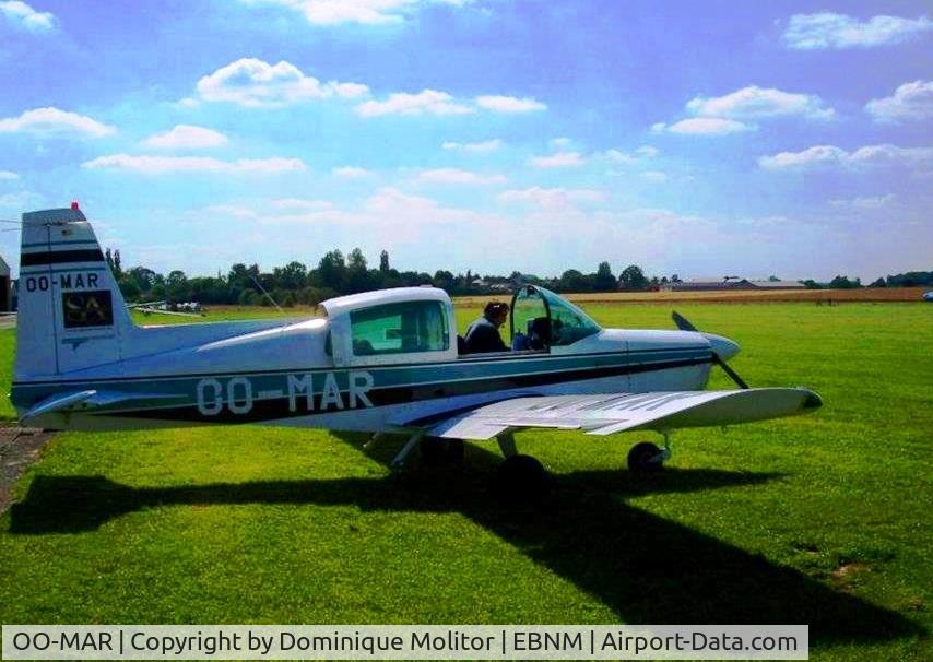 OO-MAR, 1973 Grumman American AA-5 Traveler C/N AA5-0424, On the apron in Namur-Temploux ( EBNM) on september 2013 by a sunny afternoon.