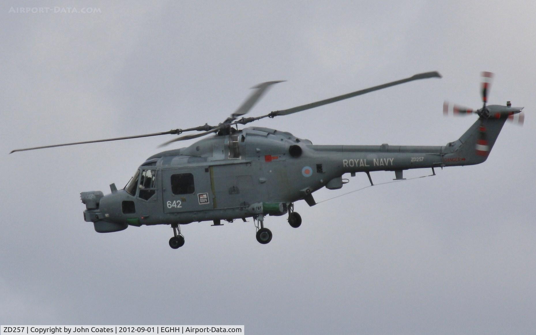 ZD257, 1983 Westland Lynx HMA.8DSP C/N 267, Arriving