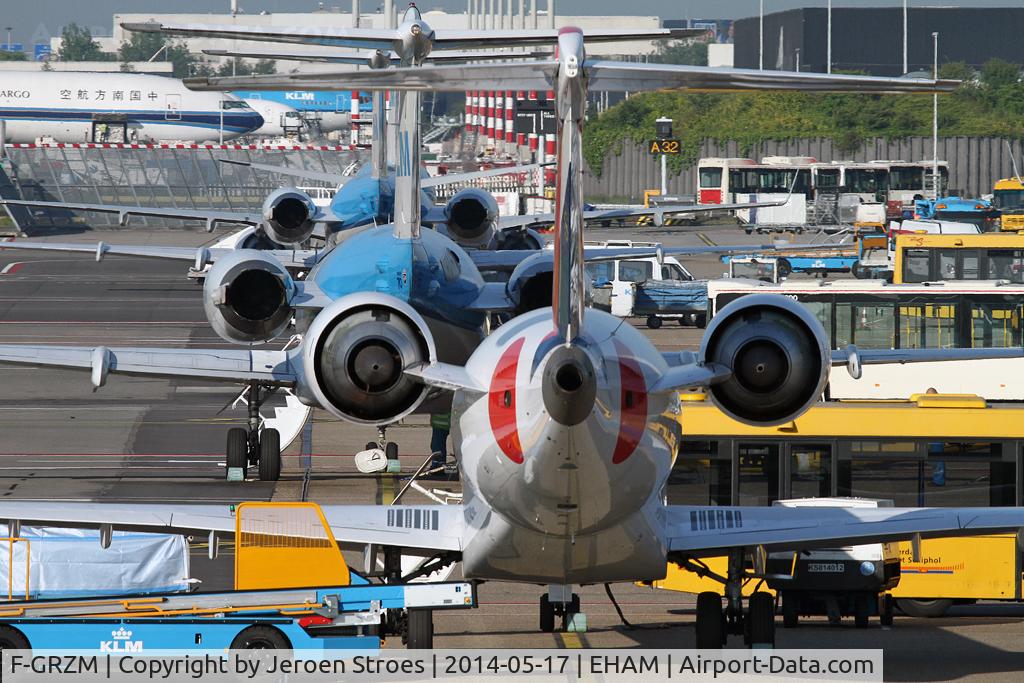 F-GRZM, Canadair CRJ-700 (CL-600-2C10) Regional Jet C/N 10263, looking into the..