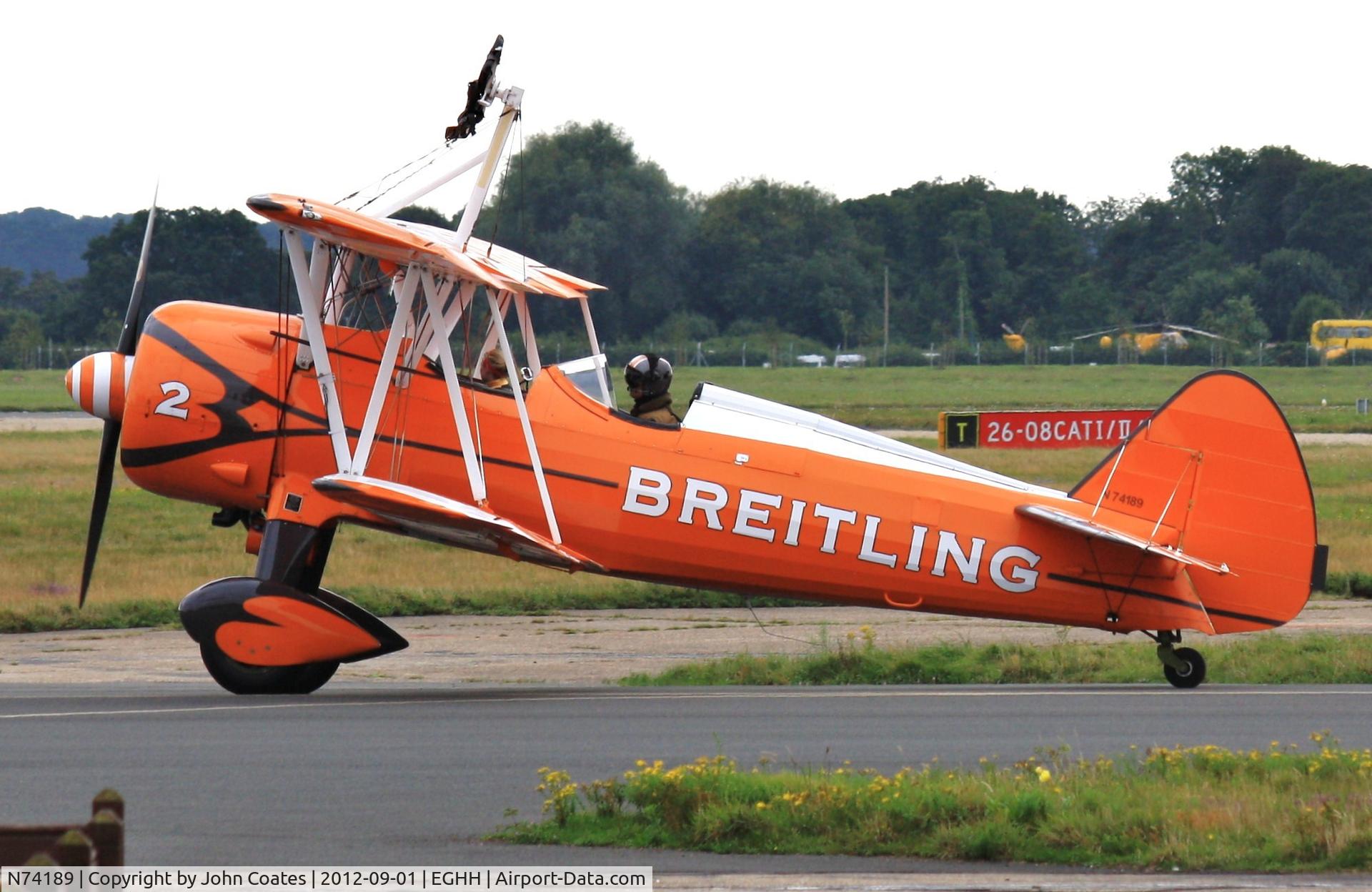 N74189, 1941 Boeing PT-17/R985 Kaydet (A75N1) C/N 75-717, Taxiing