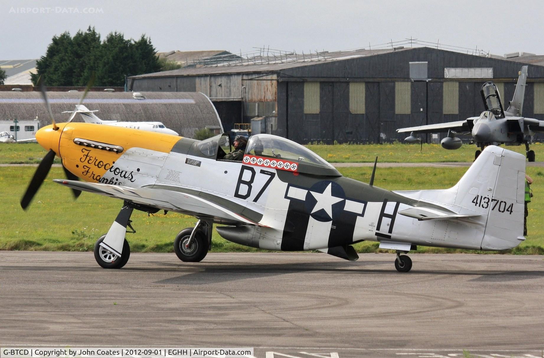 G-BTCD, 1944 North American P-51D Mustang C/N 122-39608, Taxiing