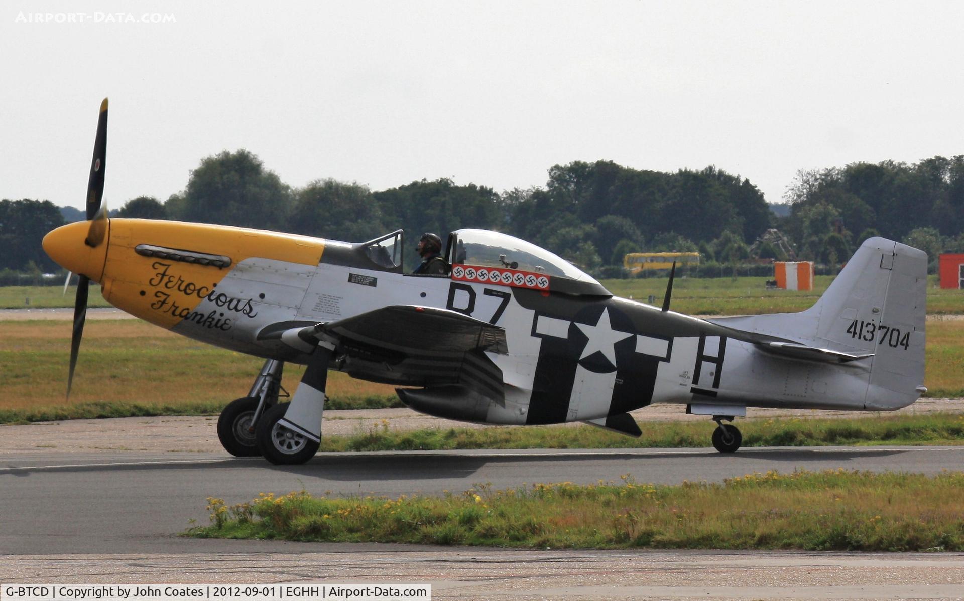 G-BTCD, 1944 North American P-51D Mustang C/N 122-39608, Taxiing