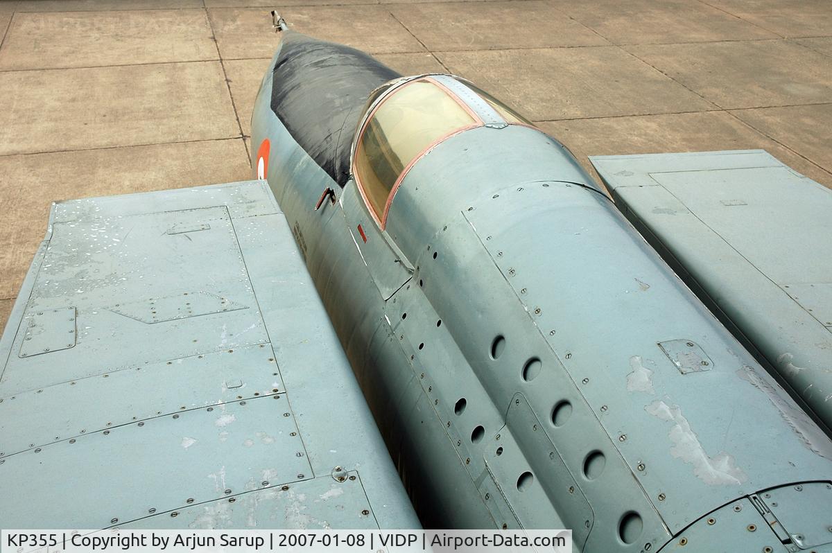 KP355, Mikoyan-Gurevich MiG-25R C/N 20563, Speed bird from above.  Former No. 102 Sqn. 'Trisonics' aircraft on display at Indian Air Force Museum Palam.