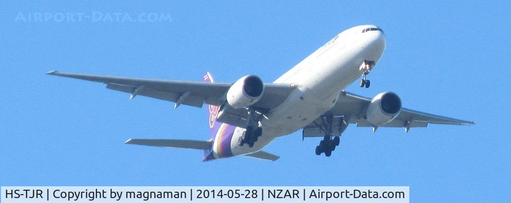 HS-TJR, 2006 Boeing 777-2D7/ER C/N 34586/588, on finals over papatoetoe