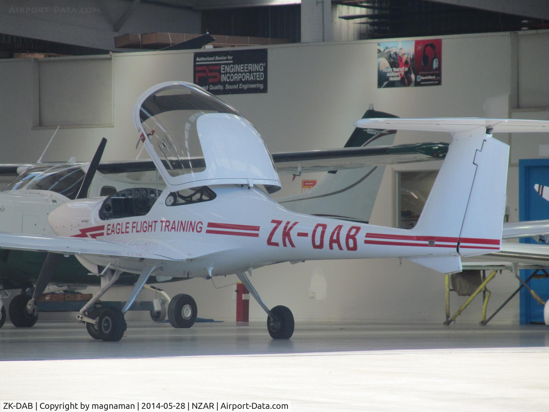 ZK-DAB, Diamond DA-20-C1 Eclipse C/N C0628, In Hawker Pacific hangar.
Normally on other side of airfield with flight training centre.