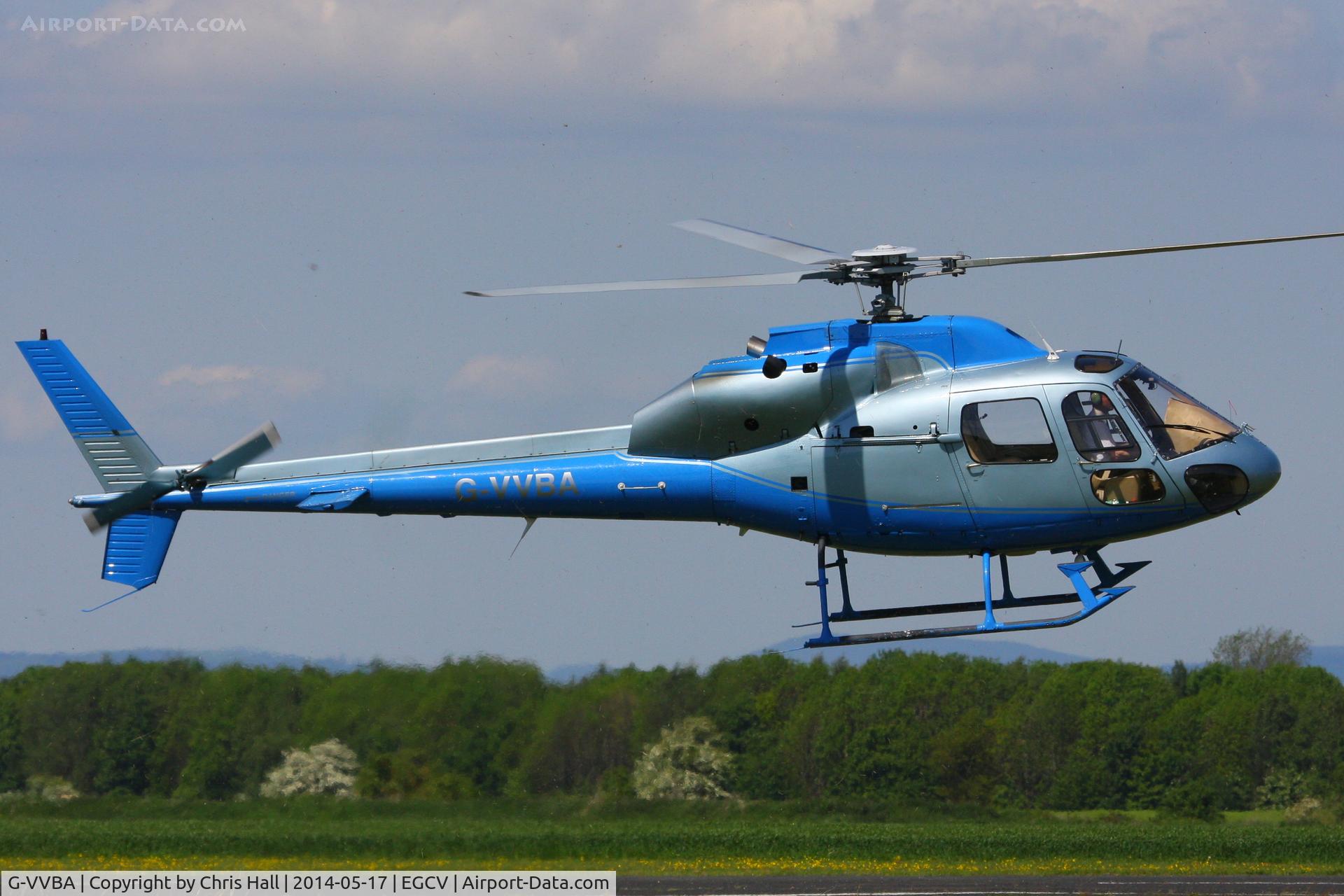 G-VVBA, 1991 Aerospatiale AS-355F-2 Ecureuil 2 C/N 5463, calling in for fuel at Sleap