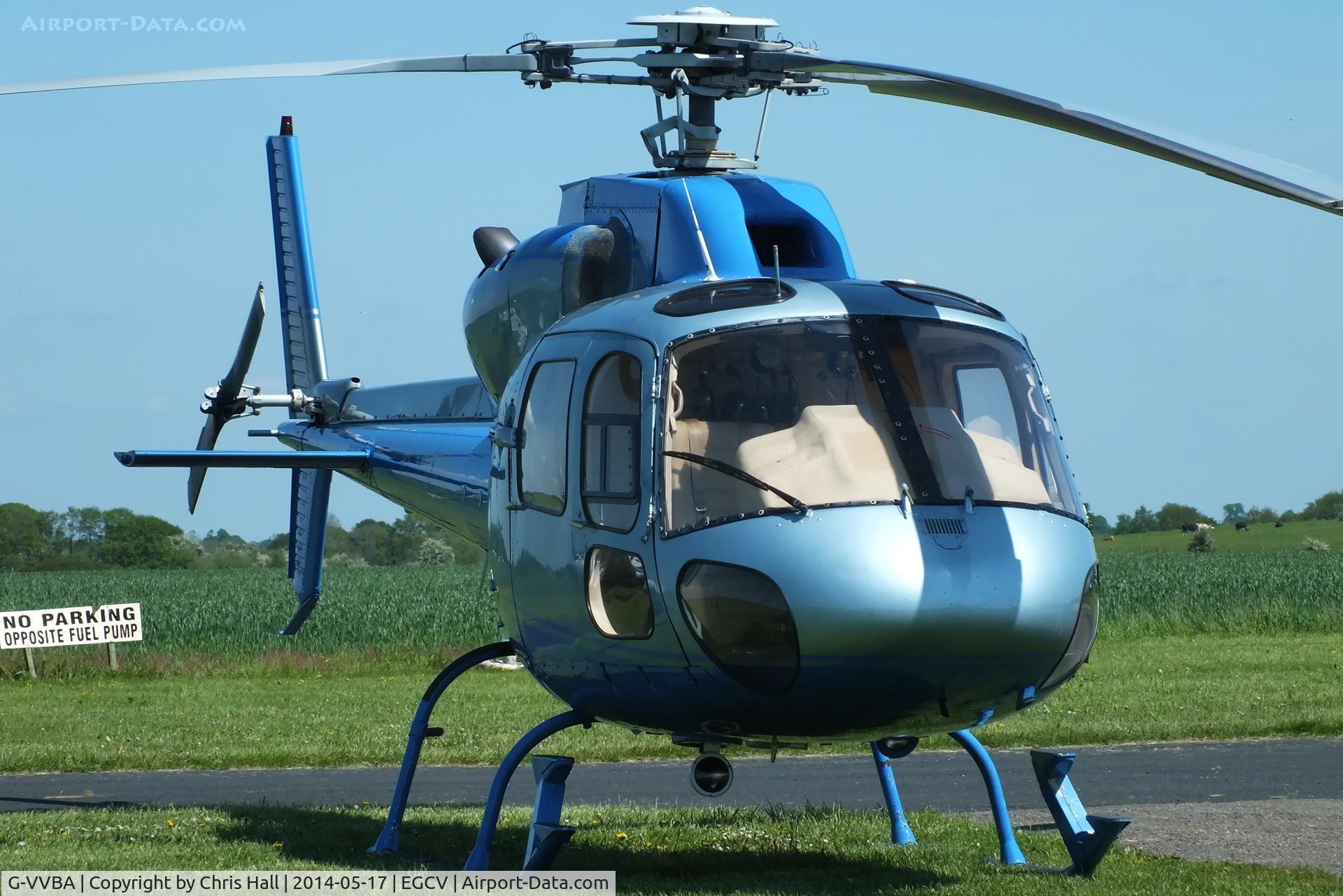 G-VVBA, 1991 Aerospatiale AS-355F-2 Ecureuil 2 C/N 5463, calling in for fuel at Sleap