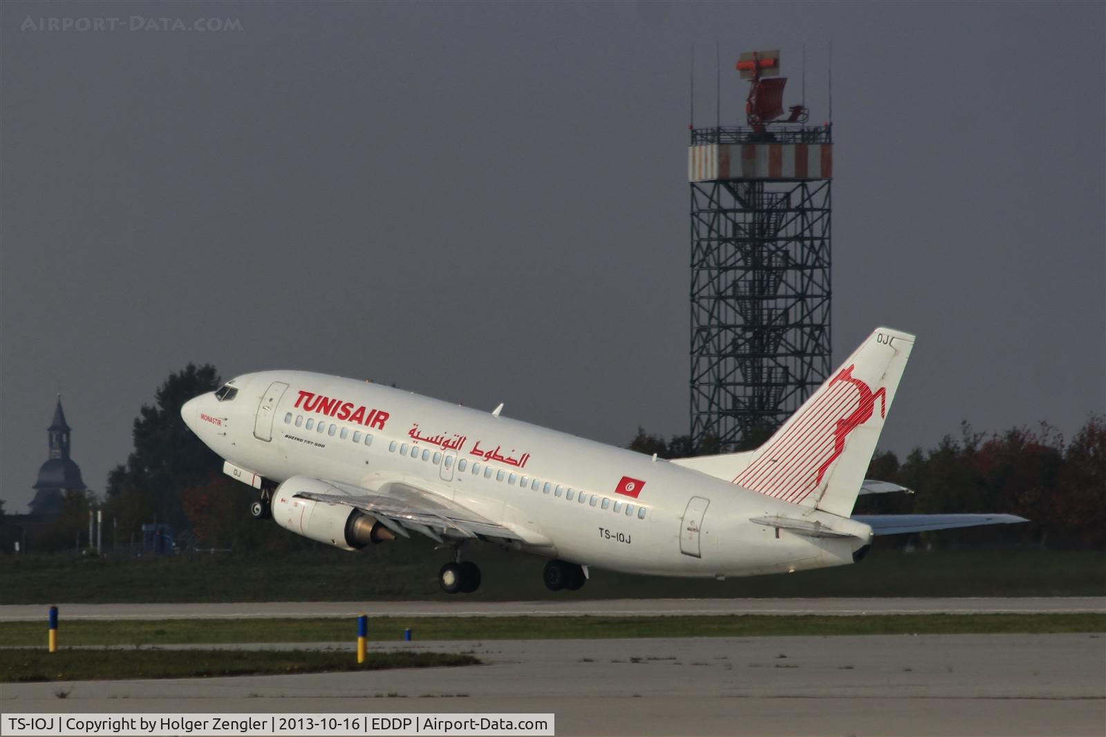 TS-IOJ, 1995 Boeing 737-5H3 C/N 27912, Leaving rwy 24R.....