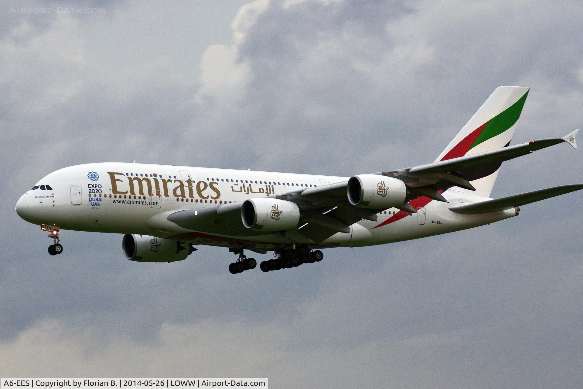 A6-EES, 2013 Airbus A380-861 C/N 140, Emirates Airbus A380-800
