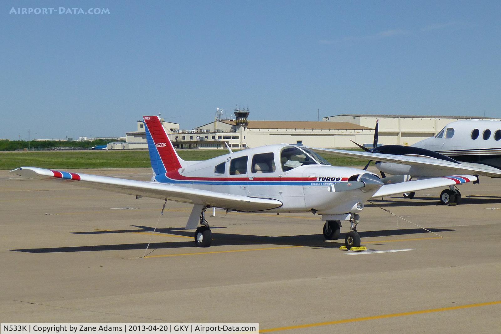 N533K, 1977 Piper PA-28R-201T Cherokee Arrow III C/N 28R-7703201, At Arlington Municipal - Arlington, TX
